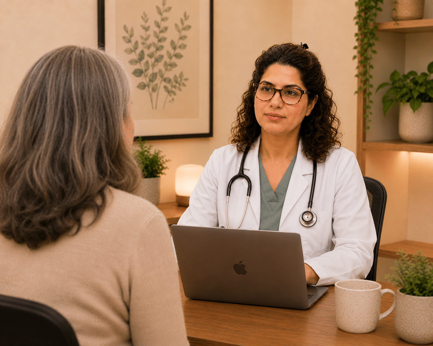 Woman experiencing perimenopause symptoms